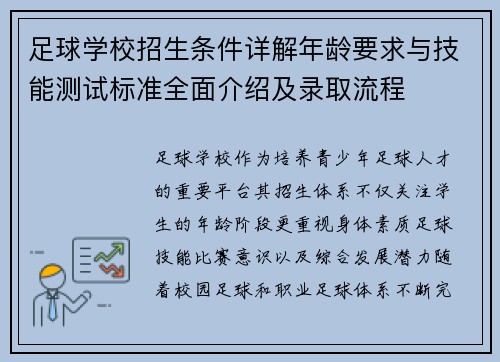 足球学校招生条件详解年龄要求与技能测试标准全面介绍及录取流程 足球学校招生条件详解年龄要求与技能测试标准全面介绍及录取流程